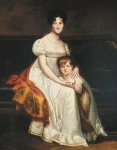 Eleonore Denuelle et son fils.